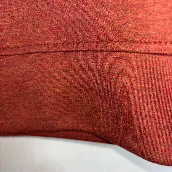 ONE WORLD Women's Large Rust Brick Red Stamped Jacket - Picture 7 of 8